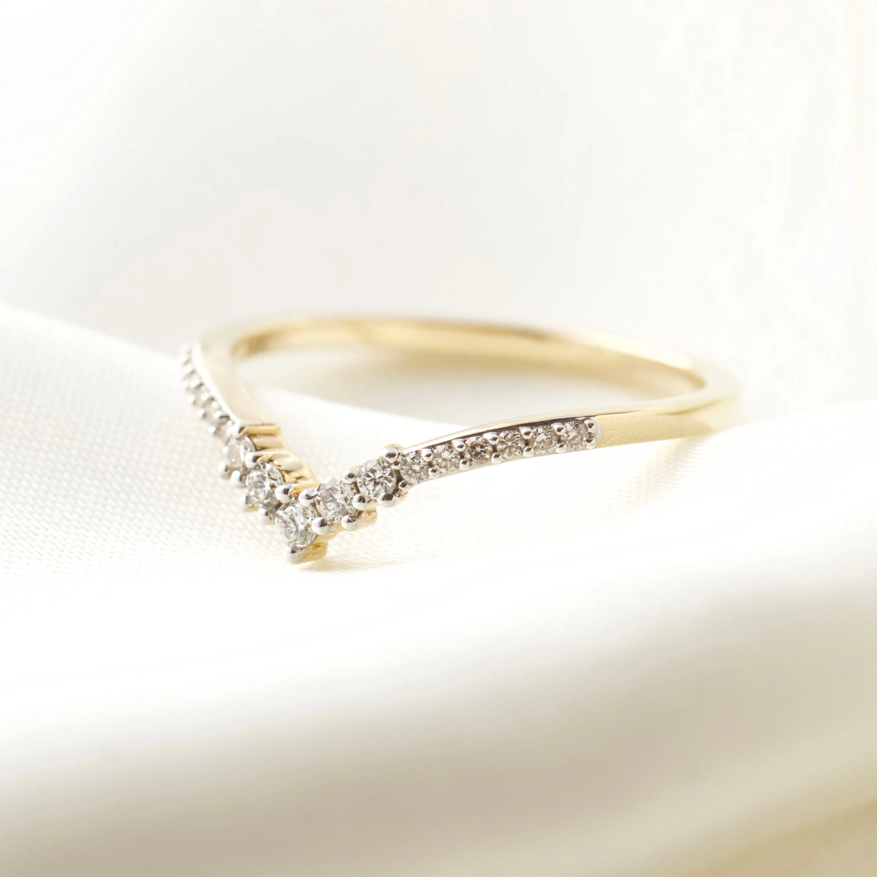 Diamond Crown Hugging Ring