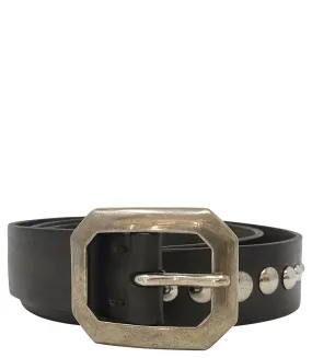 Dk Green Leather Belt