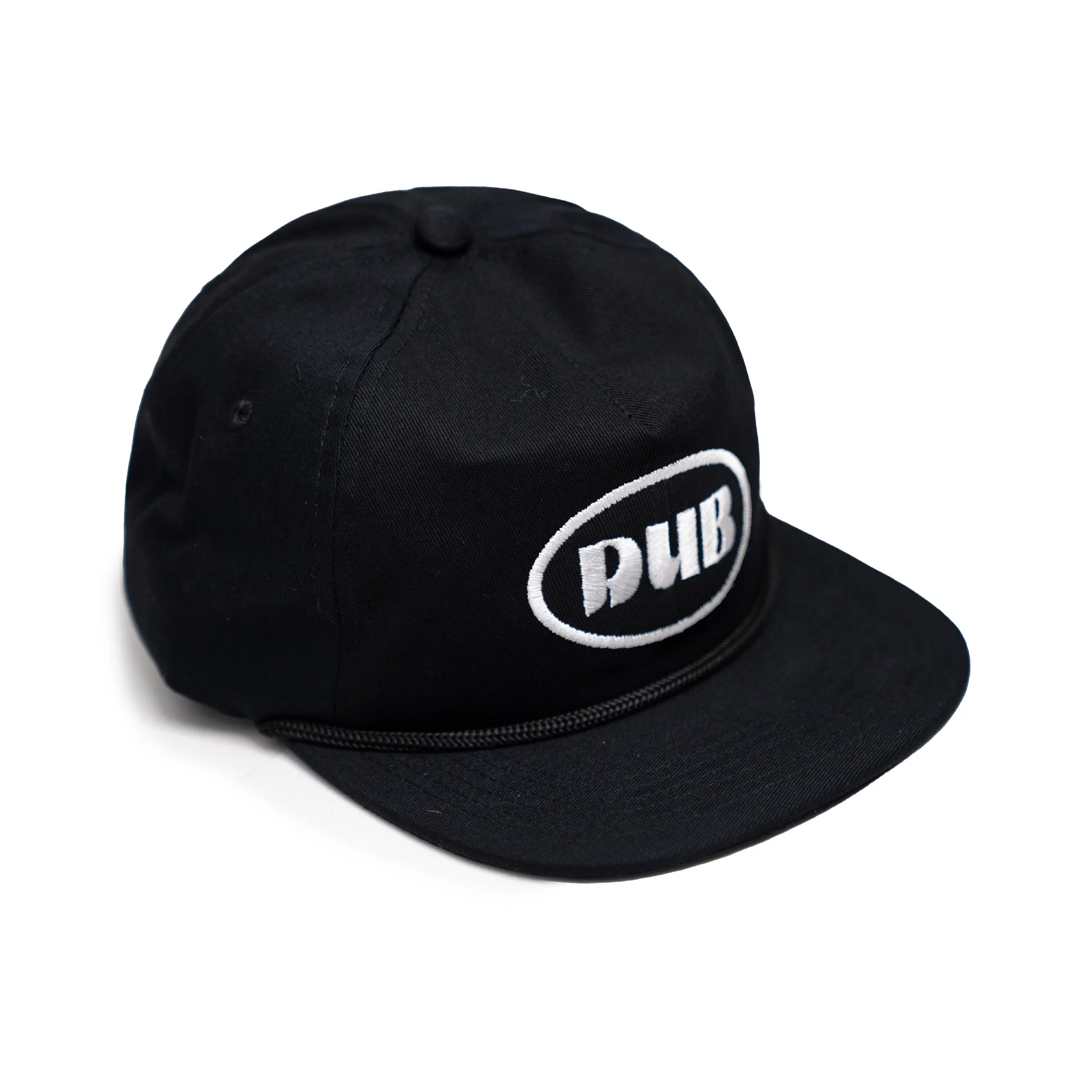 Dub 6 Panel Snapback Hat - Black FW`23