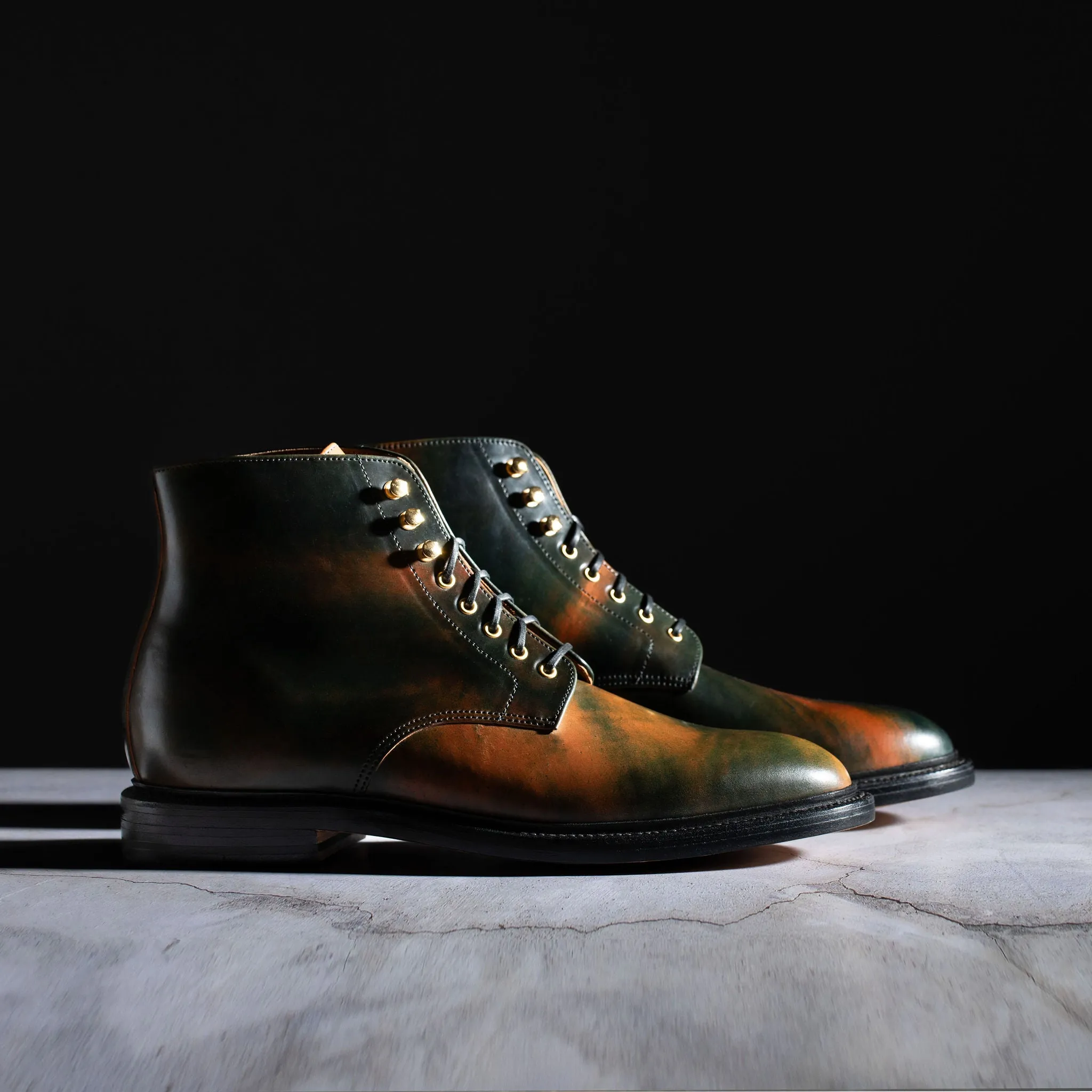 Edward Boot Black Marbled Shell Cordovan