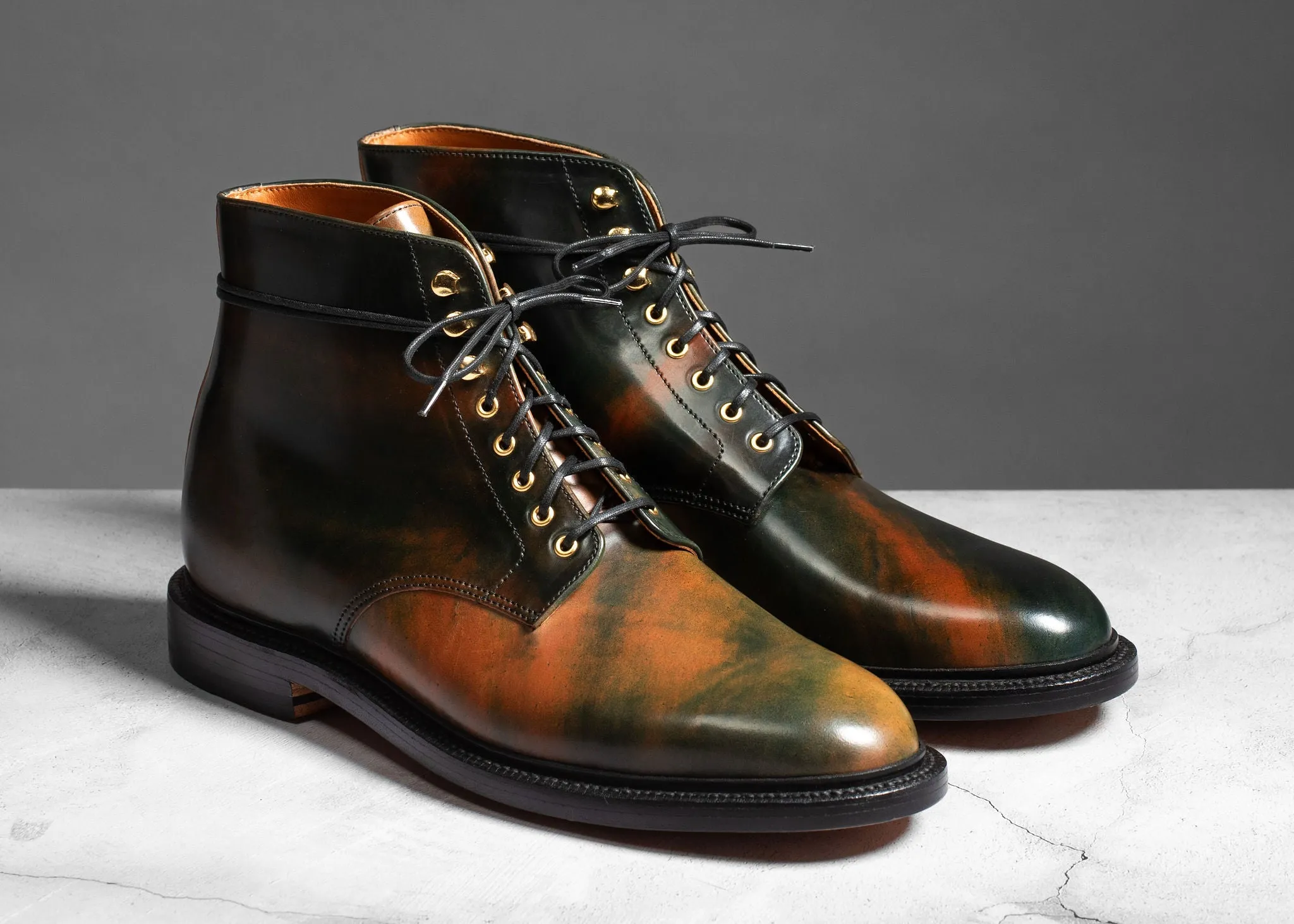 Edward Boot Black Marbled Shell Cordovan