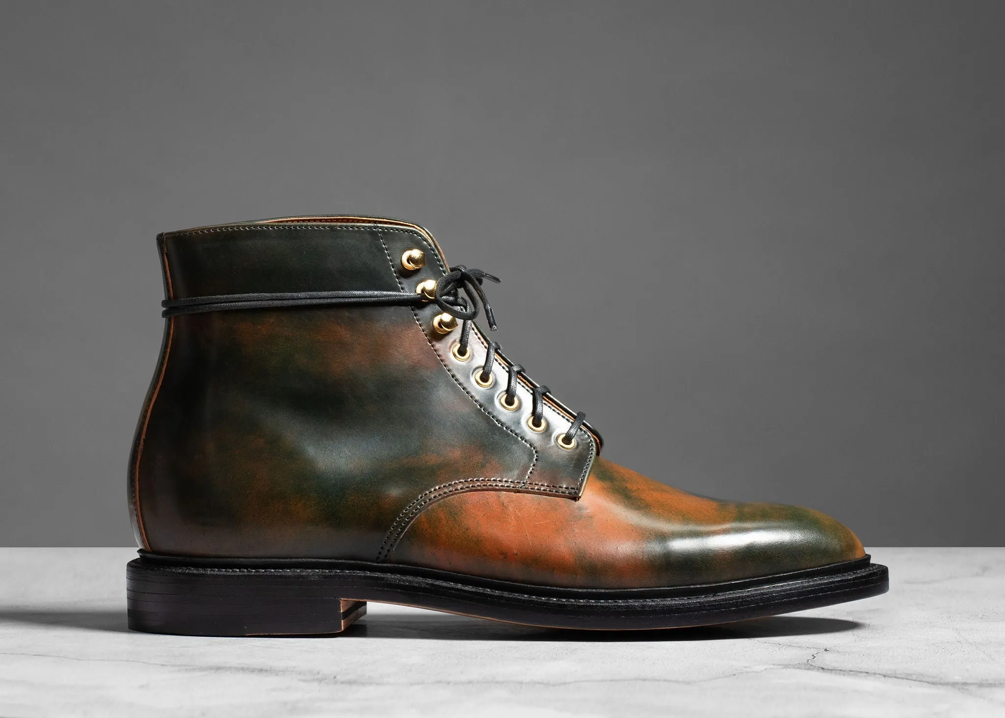 Edward Boot Black Marbled Shell Cordovan