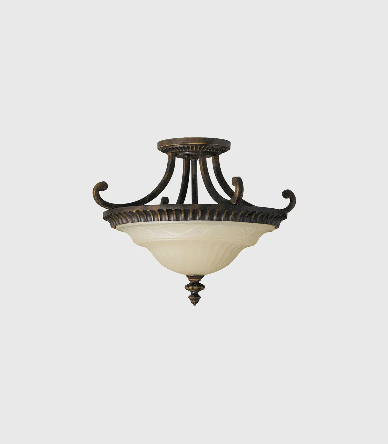 Edwardian Style 2lt Semi-Flush Ceiling Light