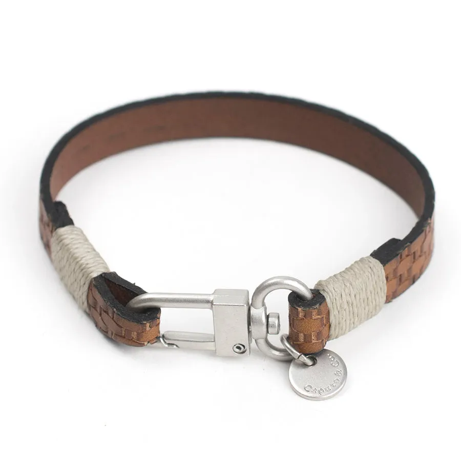 Embossed Leather Bracelet