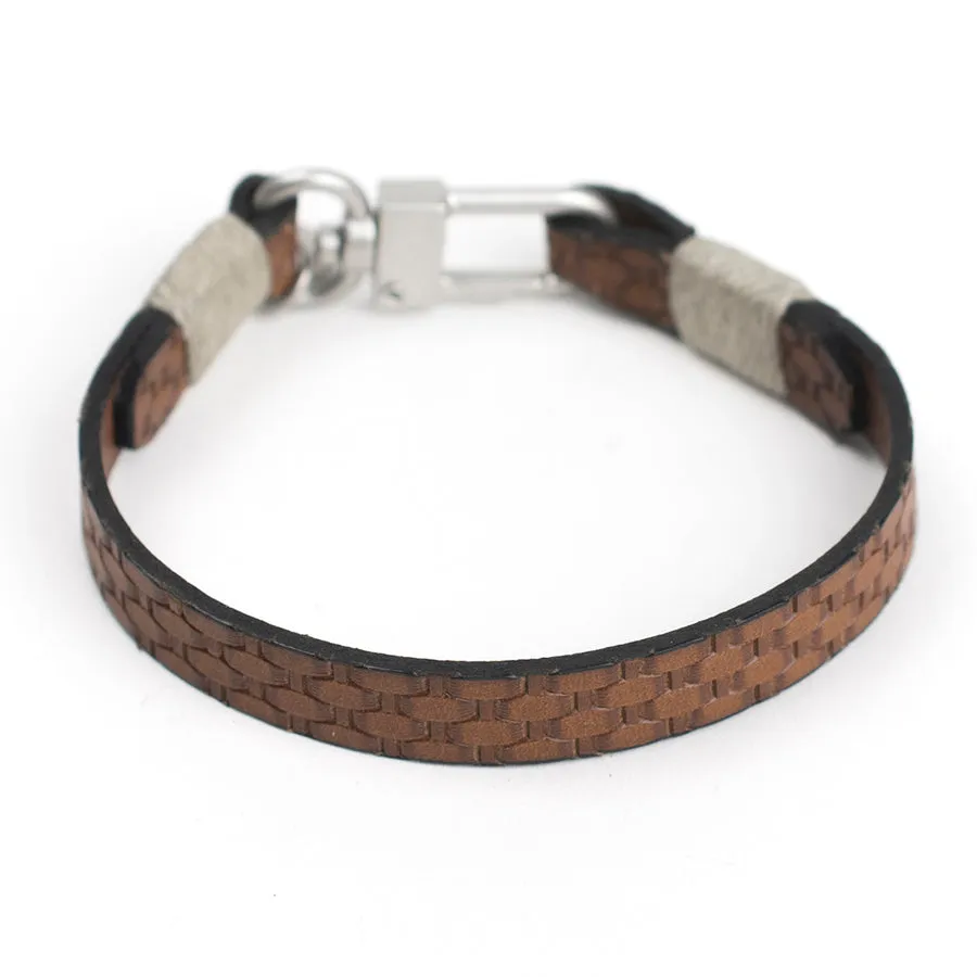 Embossed Leather Bracelet