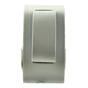 Embossed White Leather Ladies Cuff