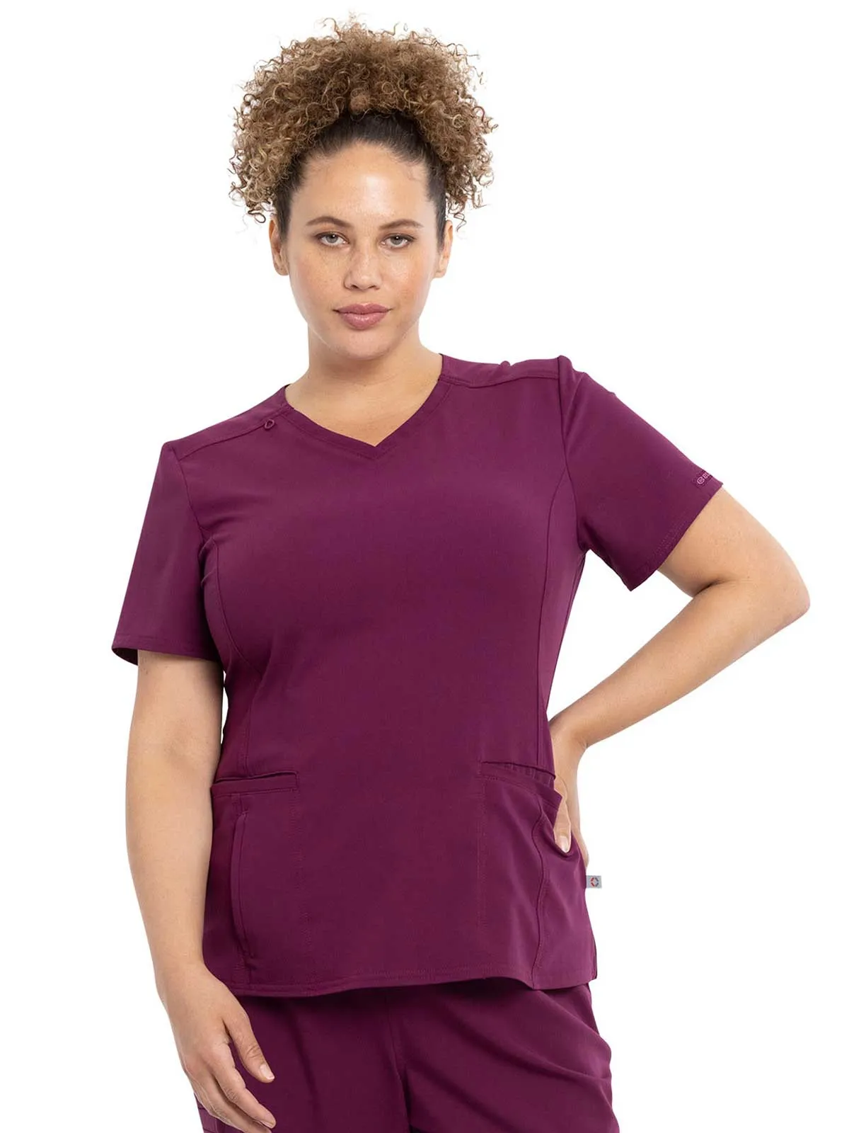 Euphoria - Women's V-Neck Solid Top