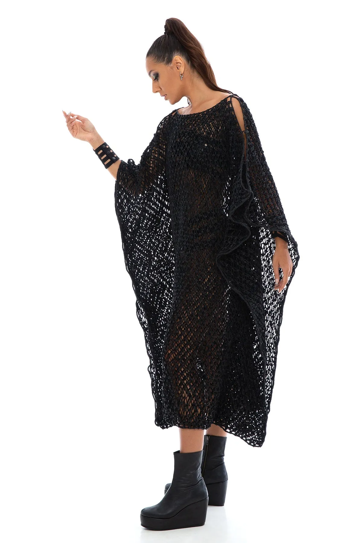 Five and Diamond Braided Leather Kaftan