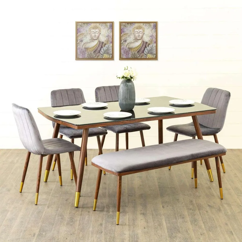 Flex 6 Seater Dining Table in Grey