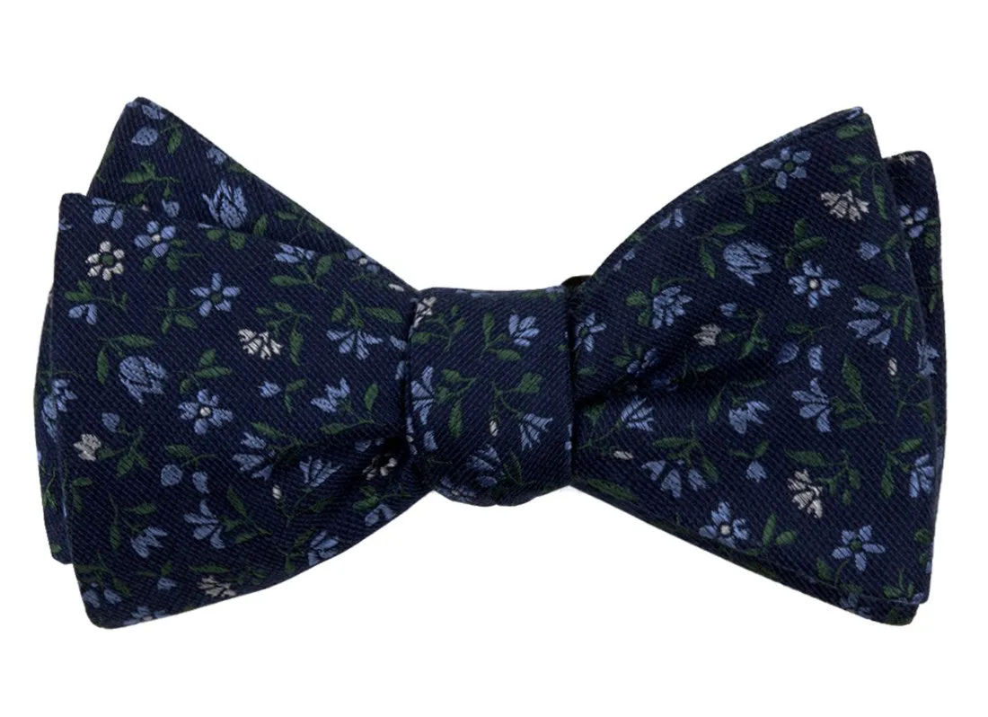 Floral Acres Navy Bow Tie