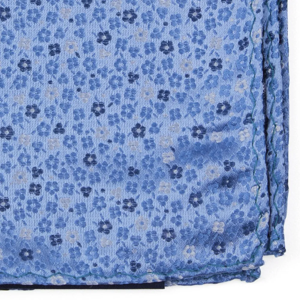 Flower Fields Light Blue Pocket Square