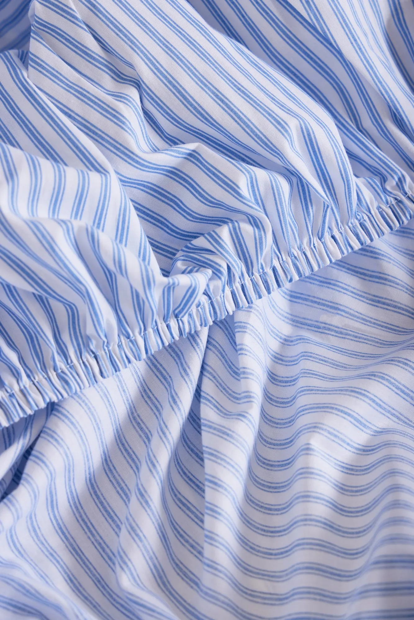 Foxford Blue Stripe Fitted Sheet