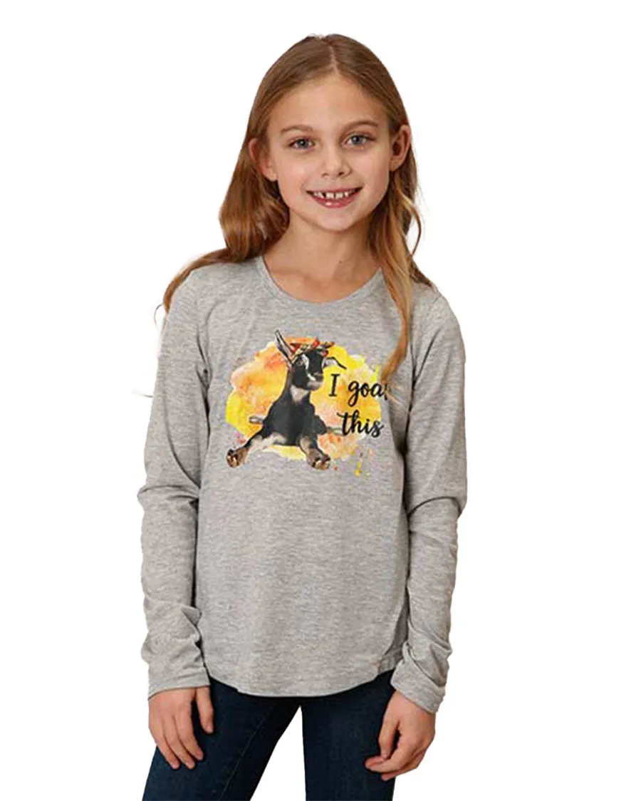 Girls' Jersey Knit Long Sleeve Tee