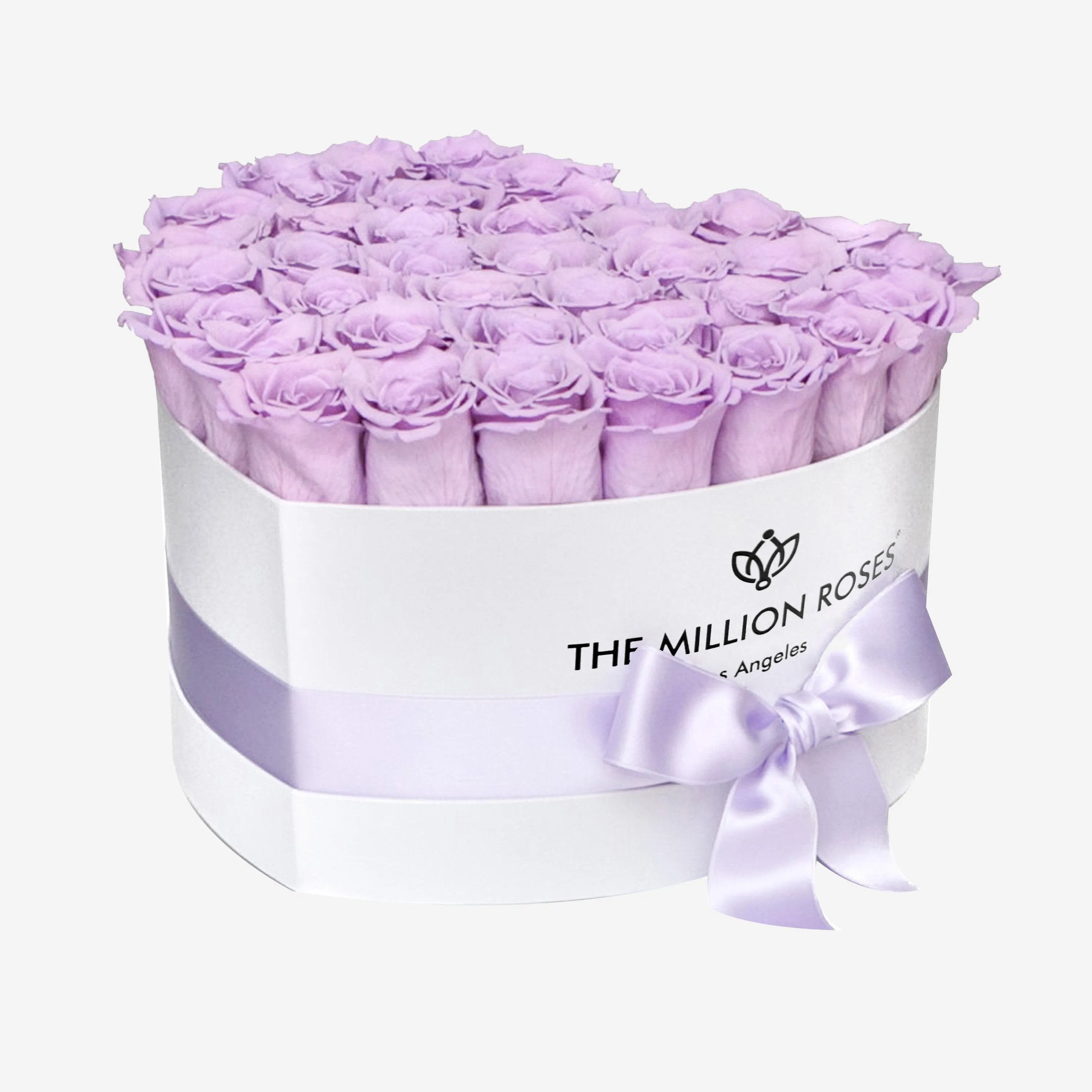 Heart White Box | Lavender Roses