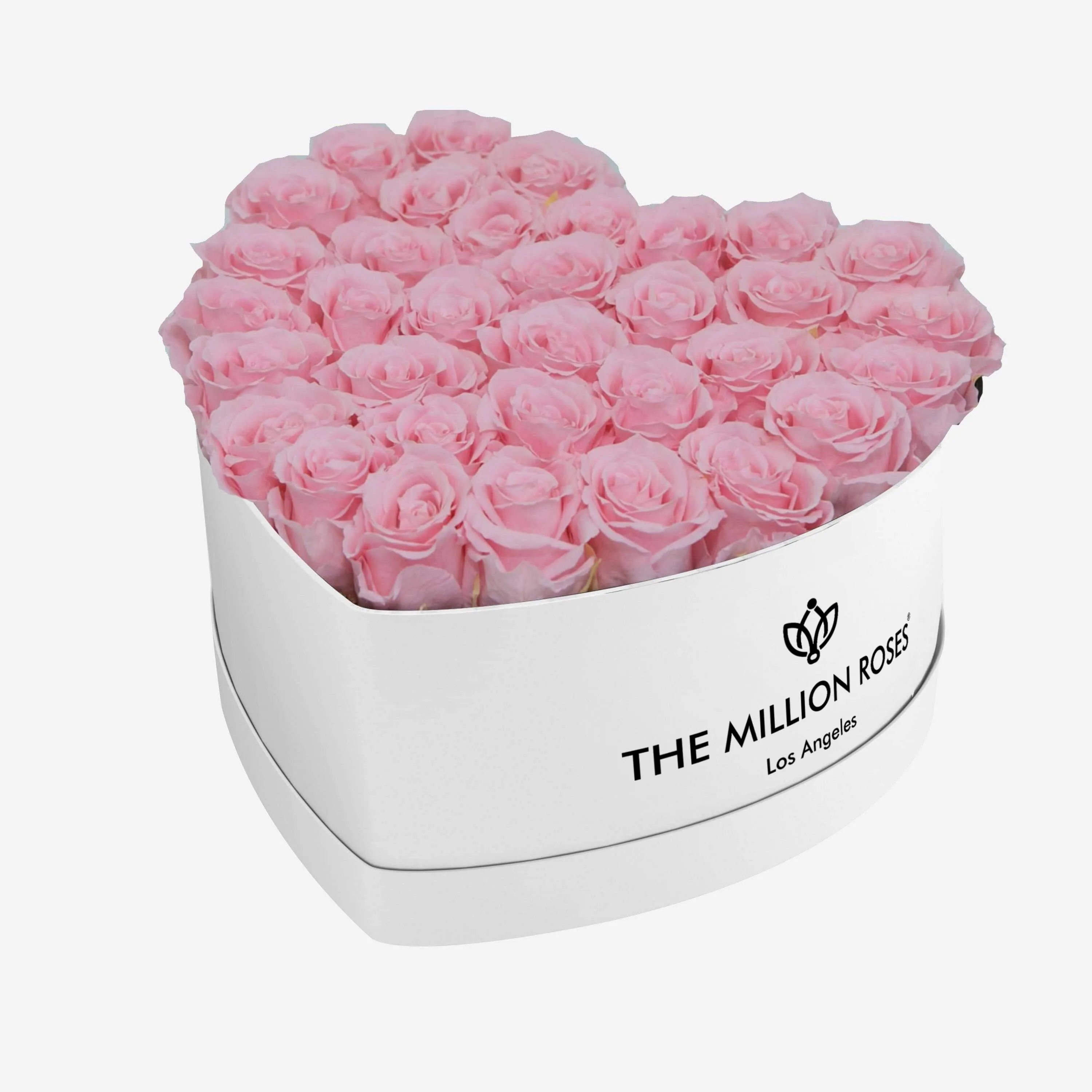 Heart White Box | Light Pink Roses