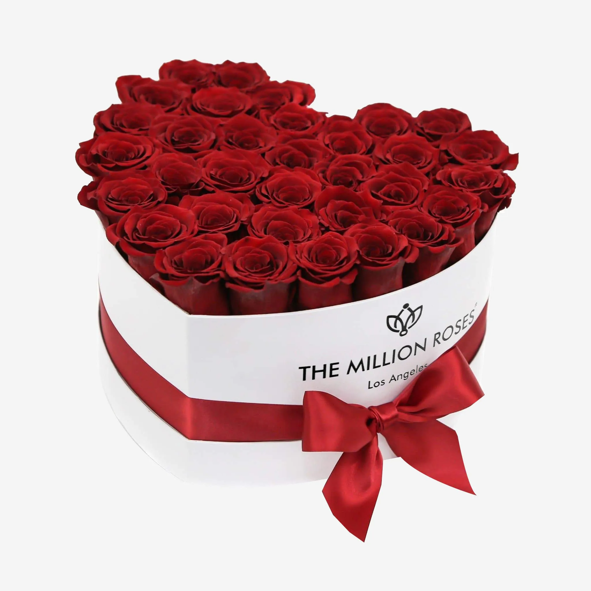 Heart White Box | Red Roses