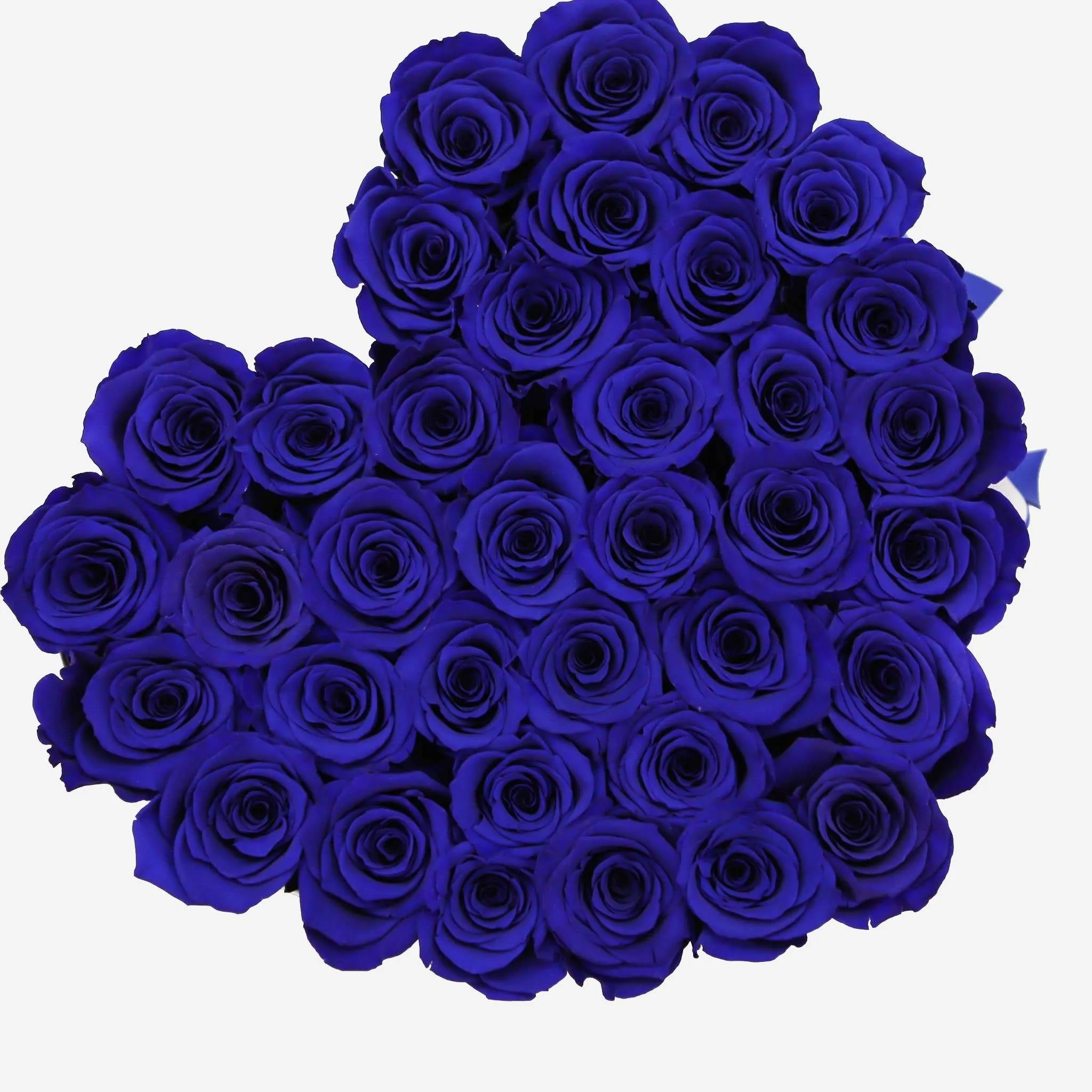 Heart White Box | Royal Blue Roses