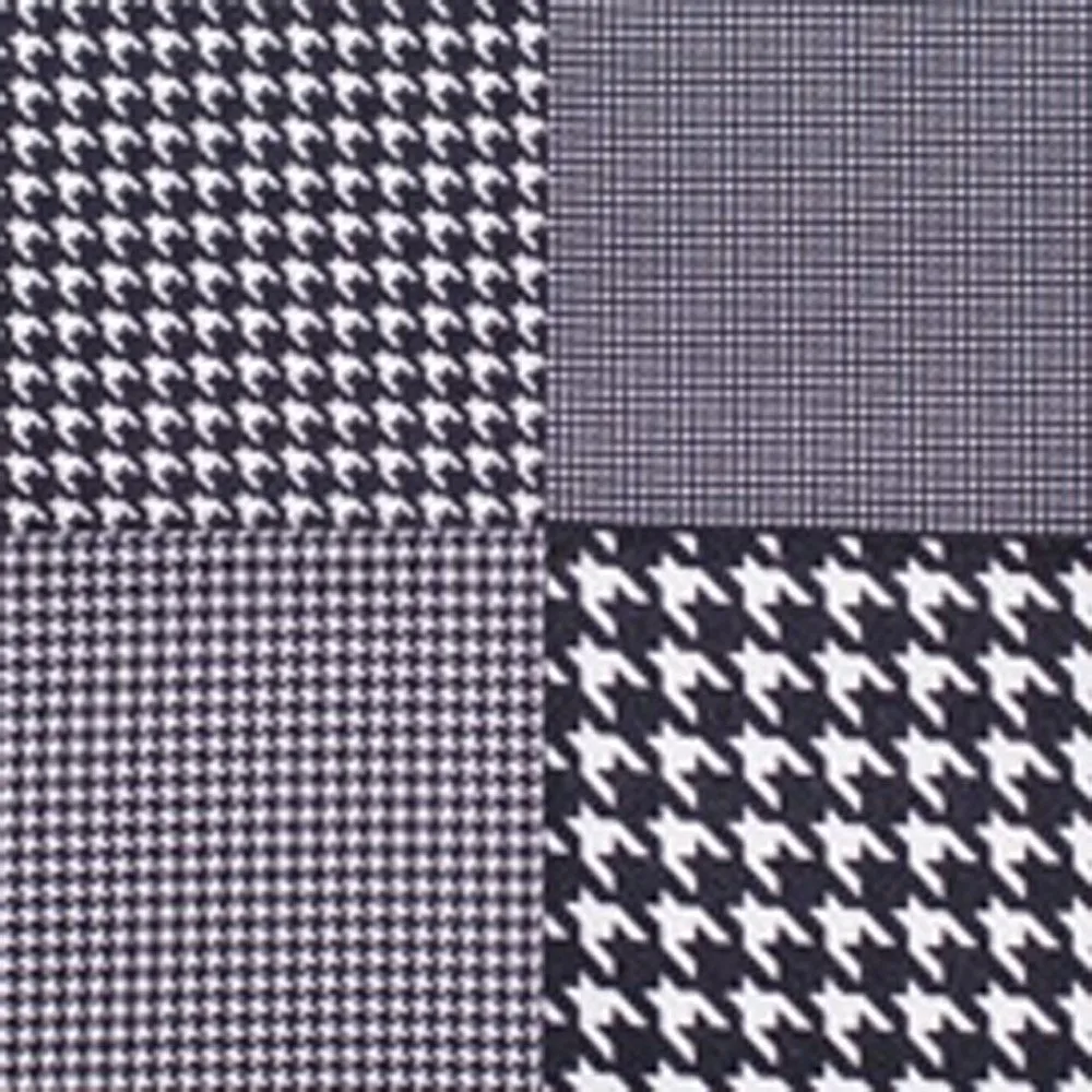 Houndstooth Panel Black Pocket Square