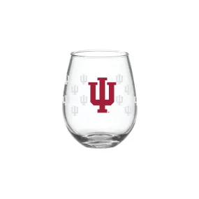 Indiana Hoosiers 15 Oz. Stemless Wine Glass