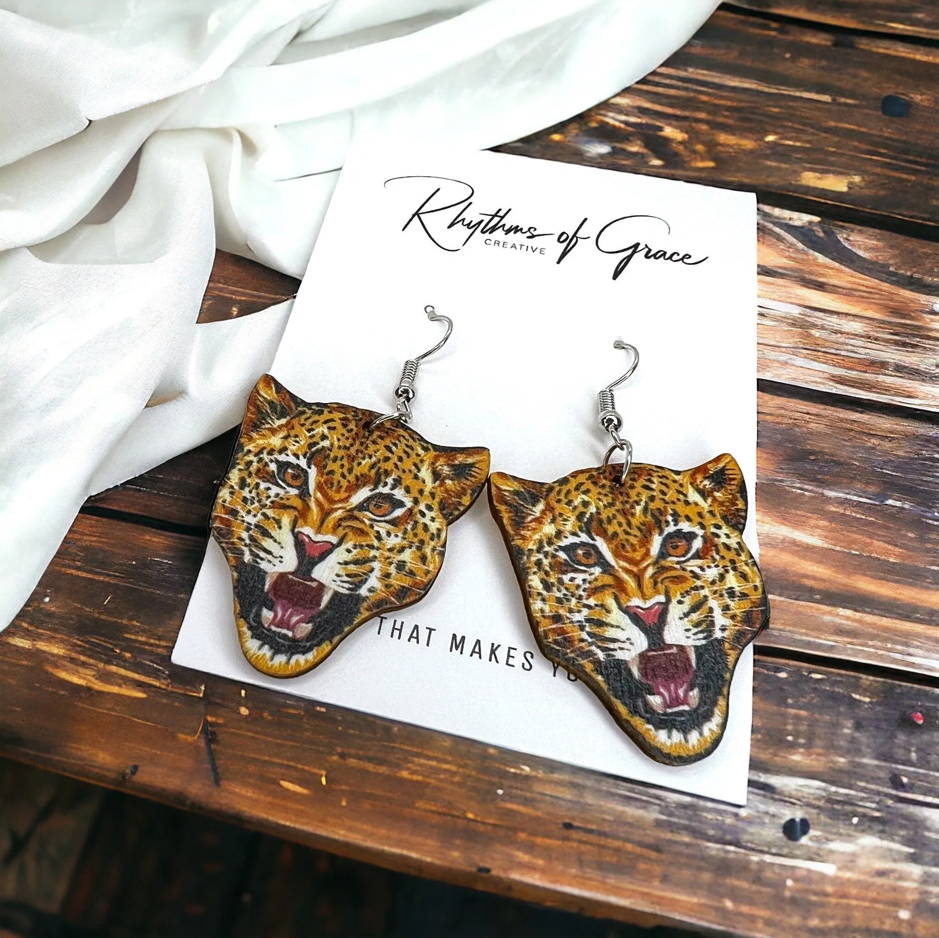 Jaguar Earrings - Jaguar Earrings, Handmade Earrings, Handmade Jewelry, Animal Earrings, Jaguars, Jaguar Football, Leopard Spots, Big Cat