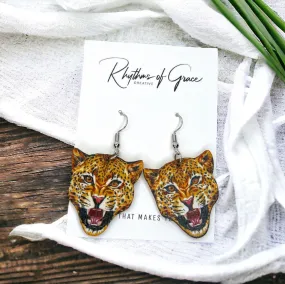 Jaguar Earrings - Jaguar Earrings, Handmade Earrings, Handmade Jewelry, Animal Earrings, Jaguars, Jaguar Football, Leopard Spots, Big Cat