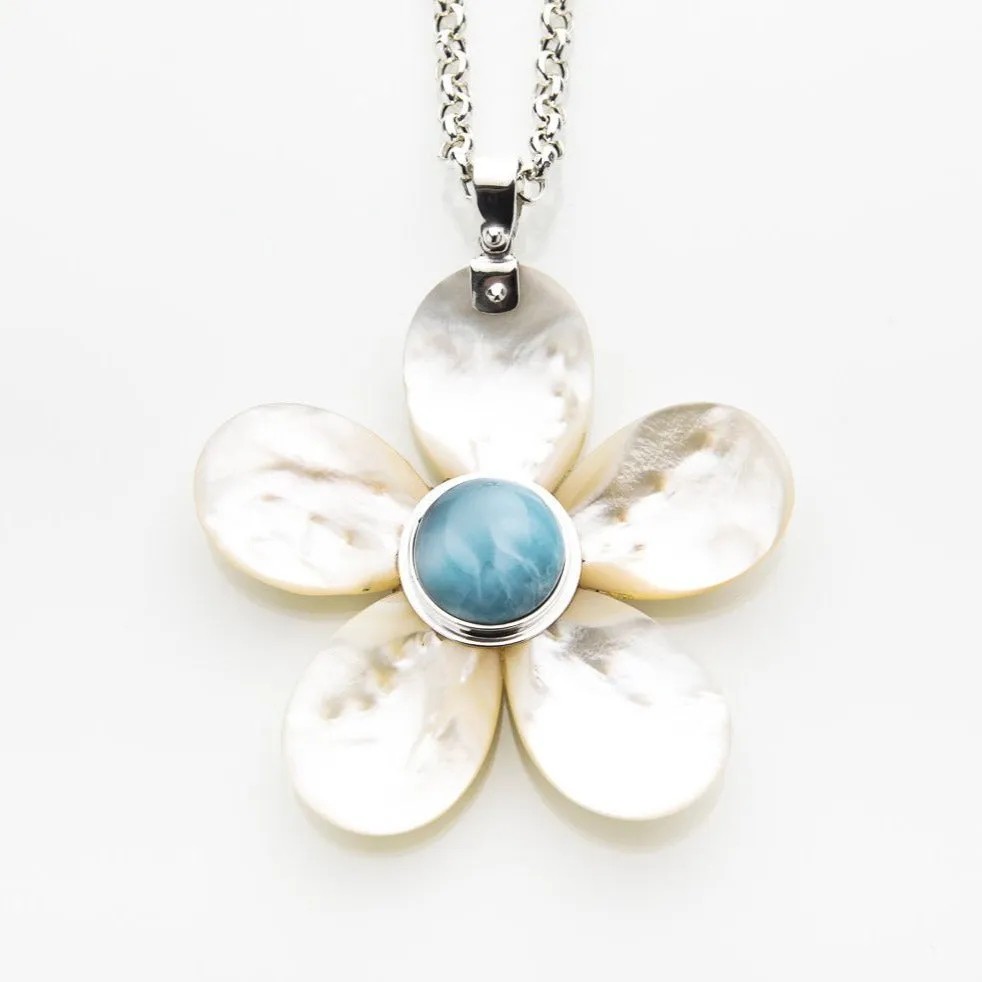 Larimar Flower Pendant Gail