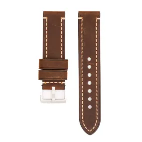 Leather - Border Stitch Saddle Brown