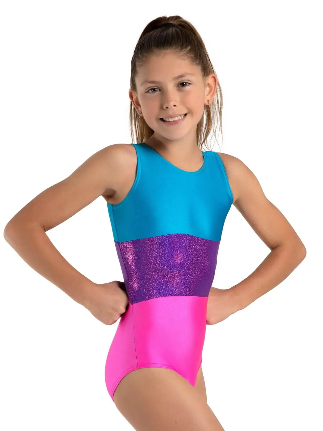 Level Up 3 Panel Tank Leotard - Girls 12027c