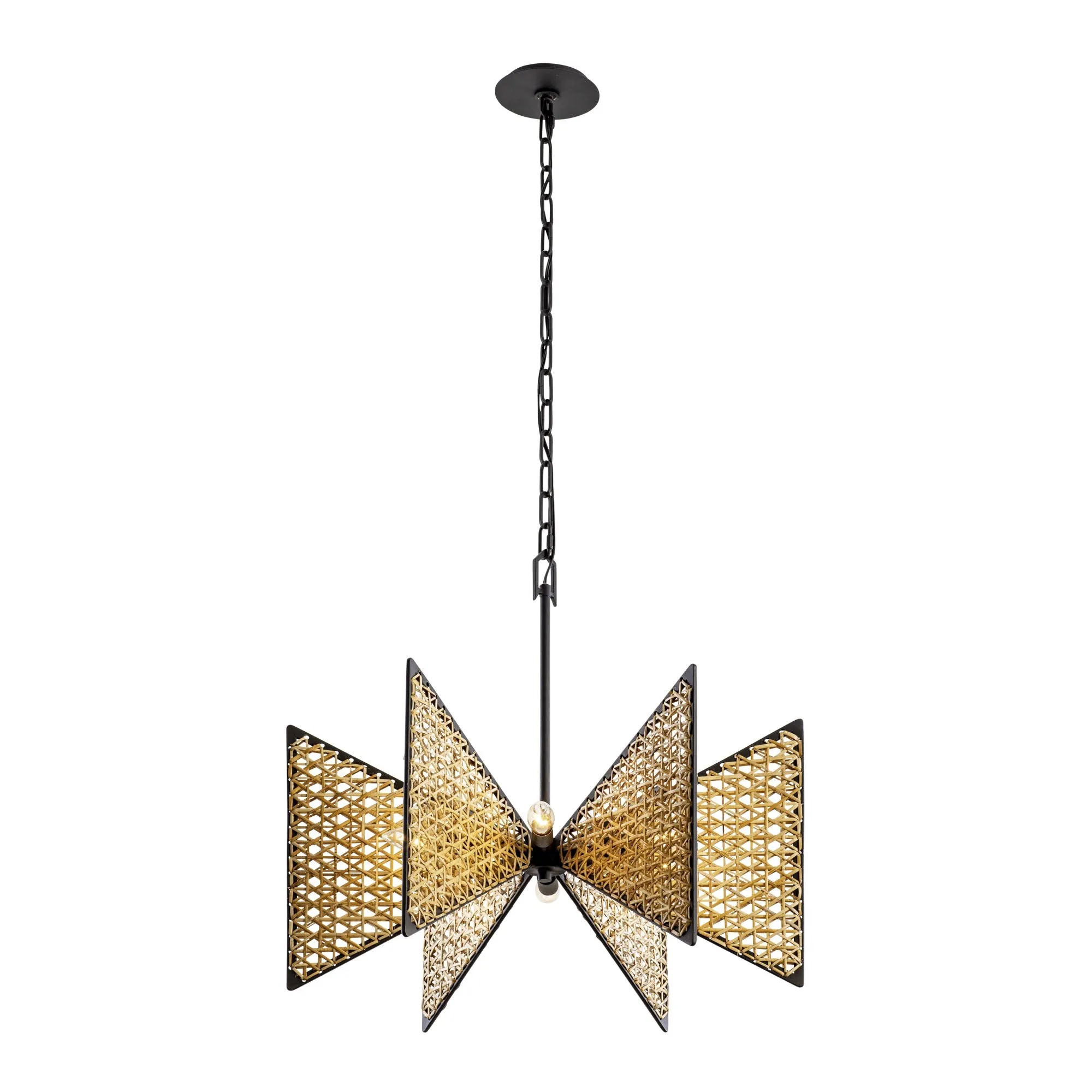 Machina 379C06MBS 6-Light Chandelier - Matte Black/Sulihiya