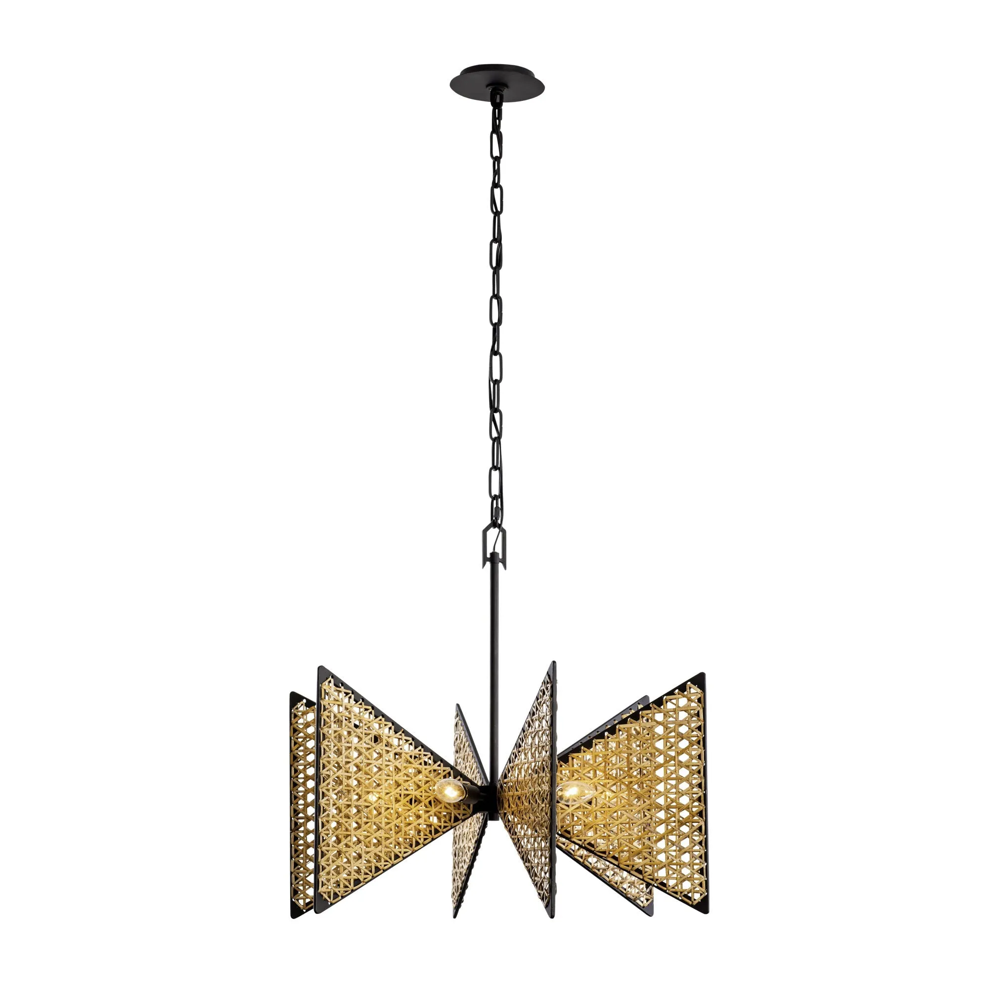 Machina 379C06MBS 6-Light Chandelier - Matte Black/Sulihiya