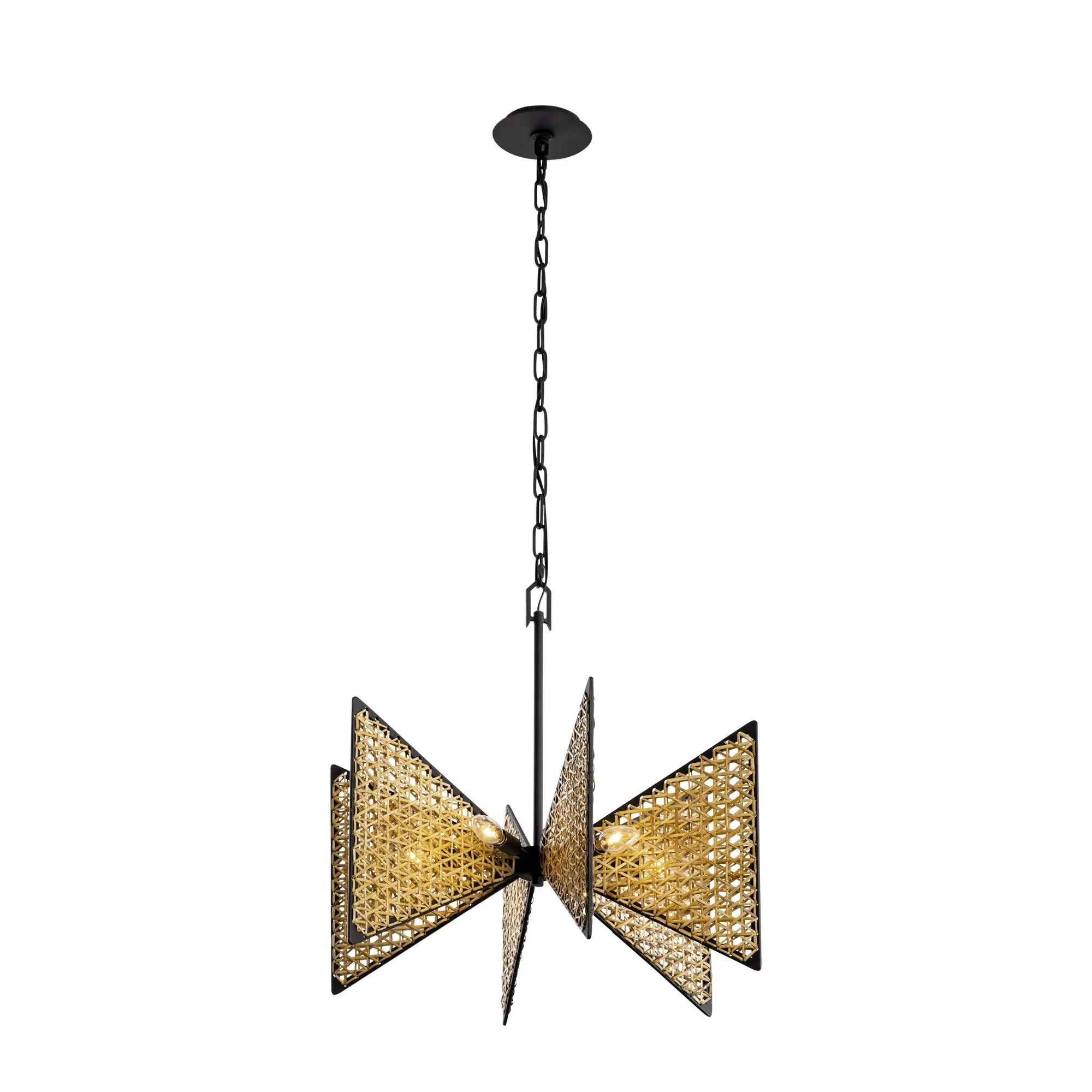 Machina 379C06MBS 6-Light Chandelier - Matte Black/Sulihiya