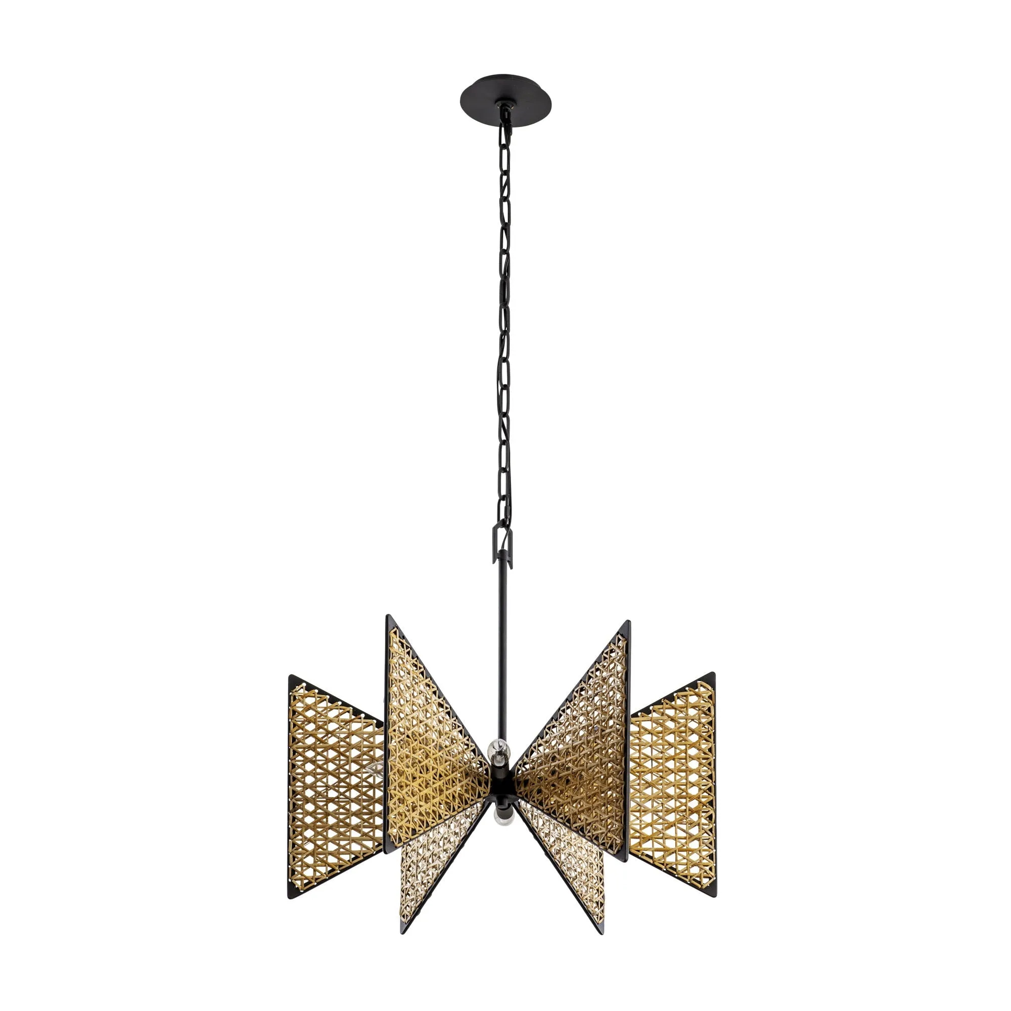 Machina 379C06MBS 6-Light Chandelier - Matte Black/Sulihiya