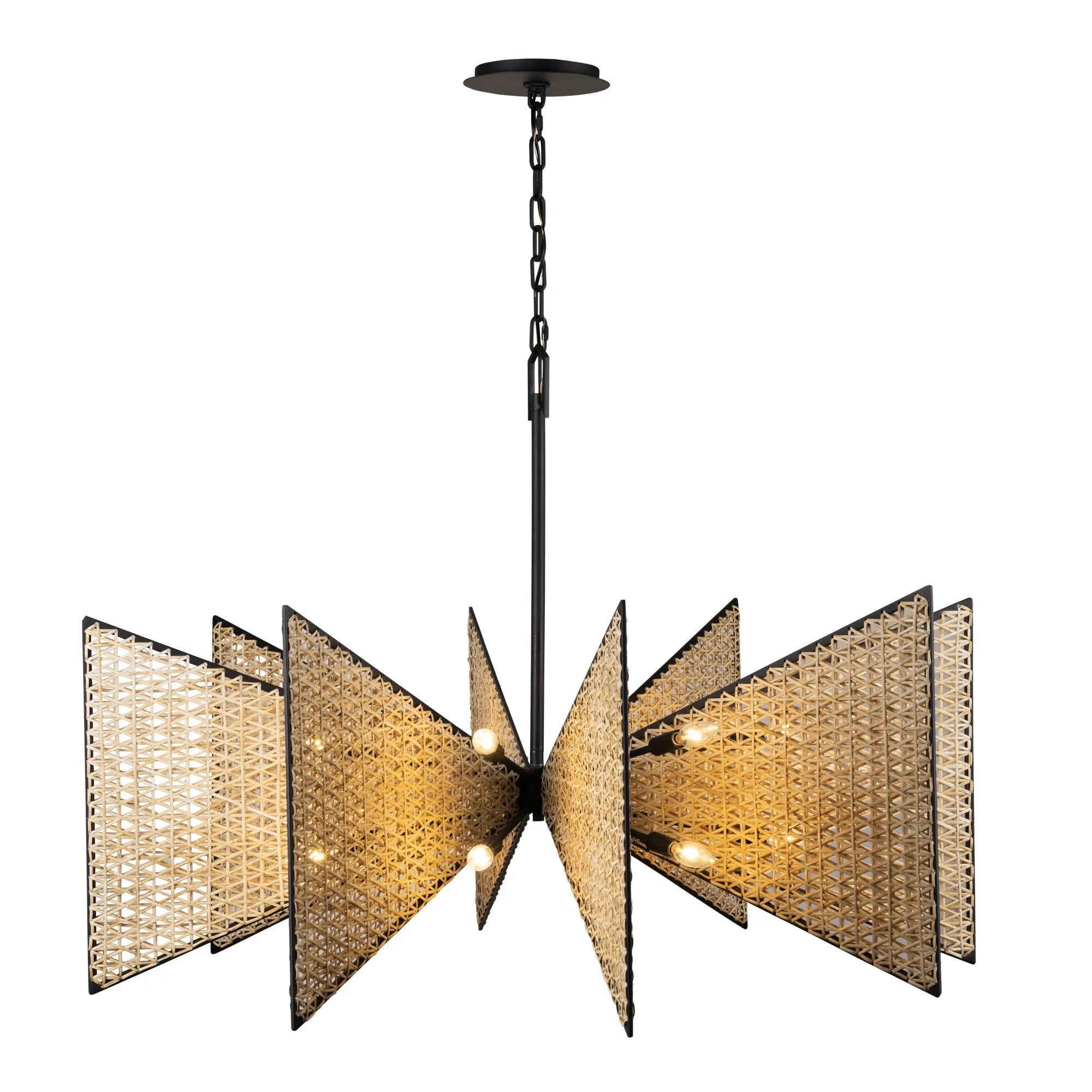 Machina 379C16MBS 16-Light Chandelier - Matte Black/Sulihiya