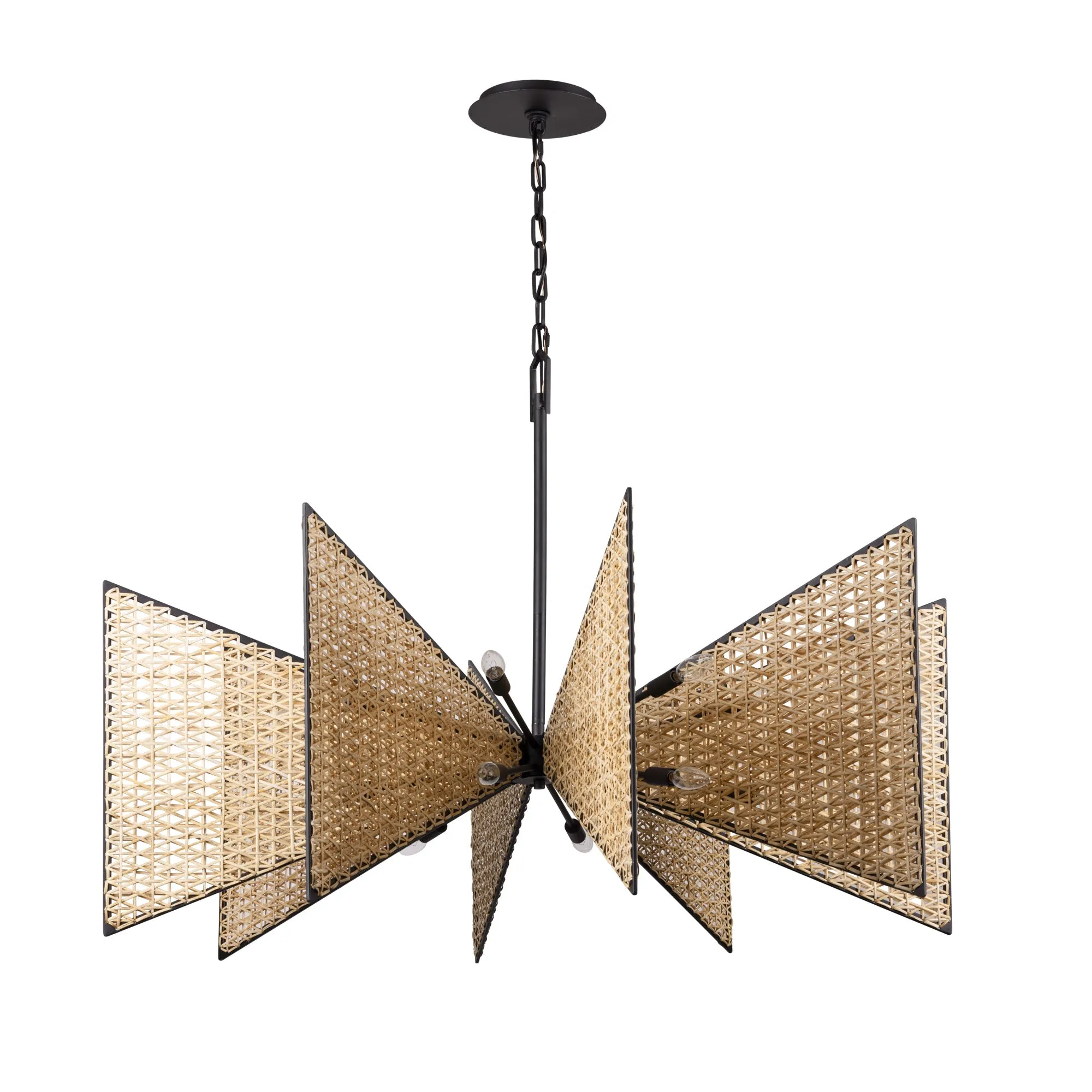 Machina 379C16MBS 16-Light Chandelier - Matte Black/Sulihiya