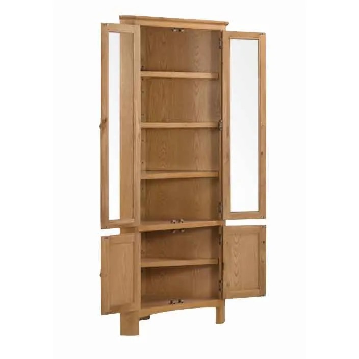 Manor Collection Kilkenny Oak Corner Display Cabinet