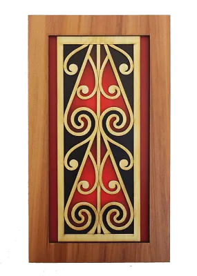 Maori Koru Rimu Wall Panel