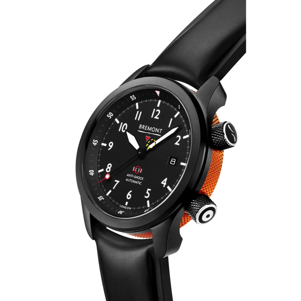 MBII Custom DLC, Black Dial with Orange Barrel & Closed Case Back