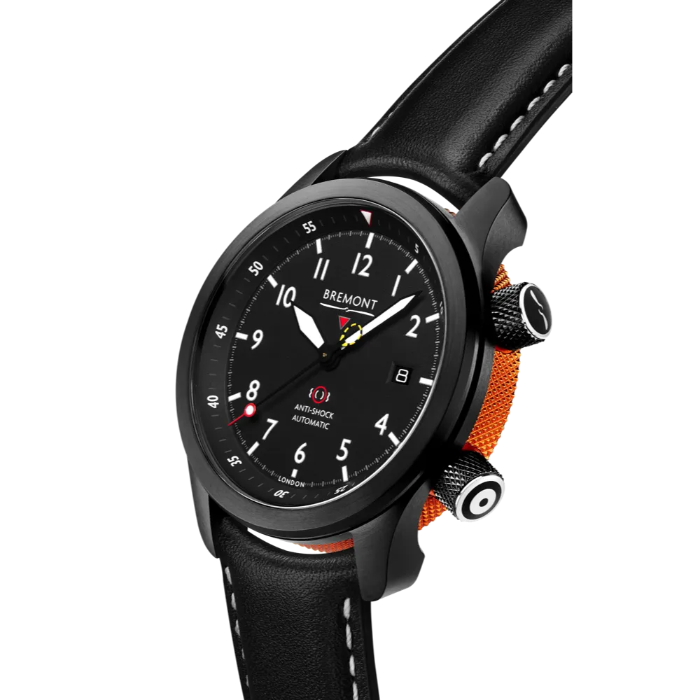 MBII Custom DLC, Black Dial with Orange Barrel & Closed Case Back