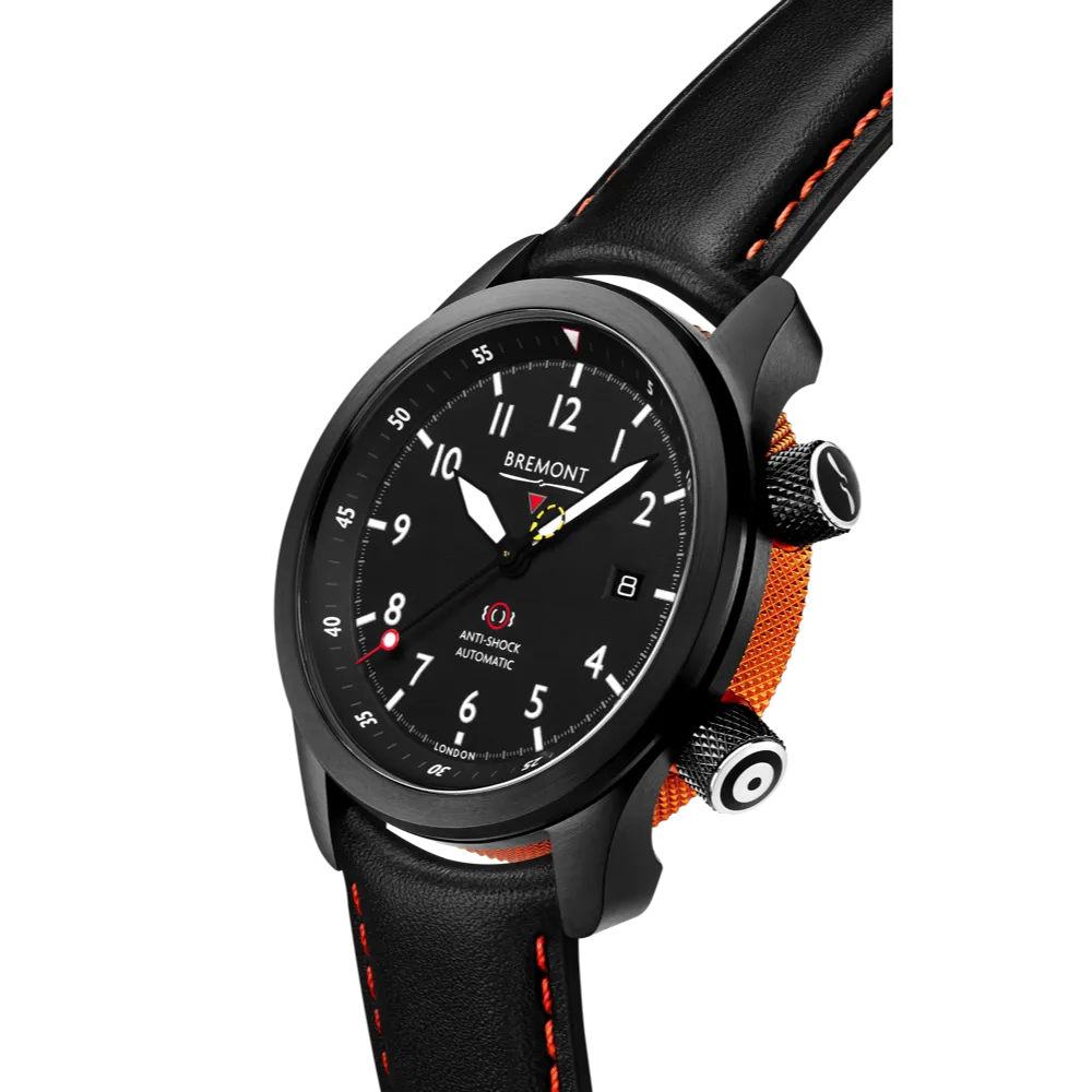 MBII Custom DLC, Black Dial with Orange Barrel & Closed Case Back