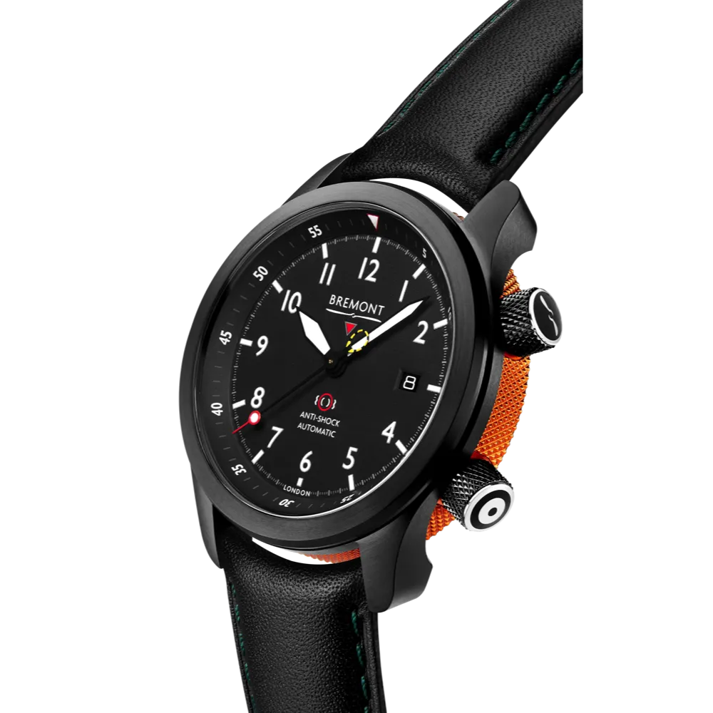 MBII Custom DLC, Black Dial with Orange Barrel & Closed Case Back