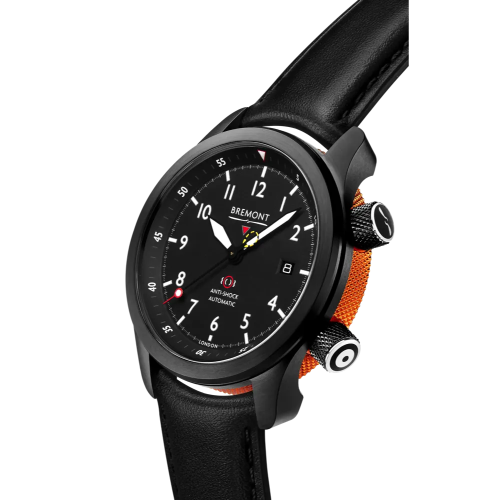 MBII Custom DLC, Black Dial with Orange Barrel & Closed Case Back