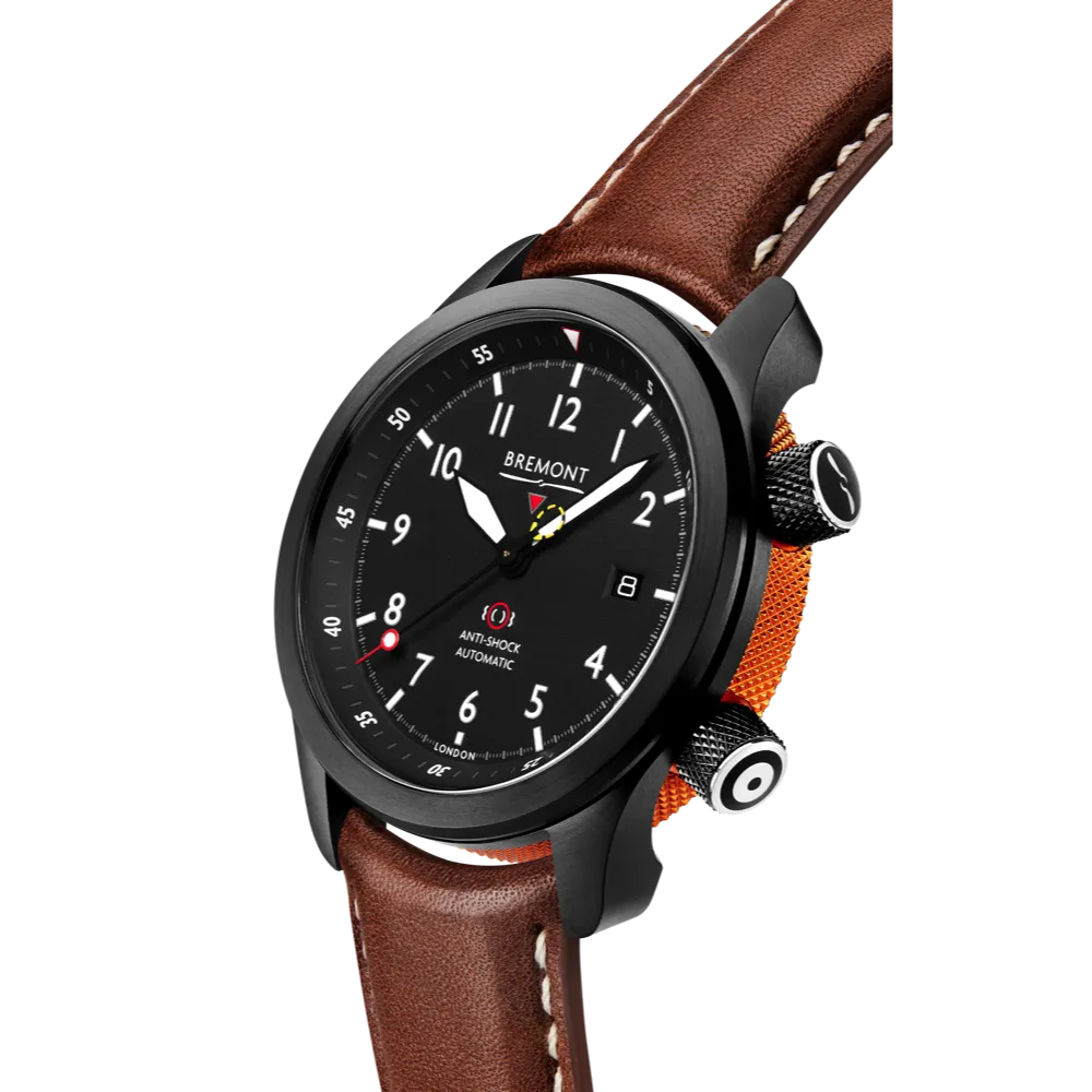 MBII Custom DLC, Black Dial with Orange Barrel & Closed Case Back