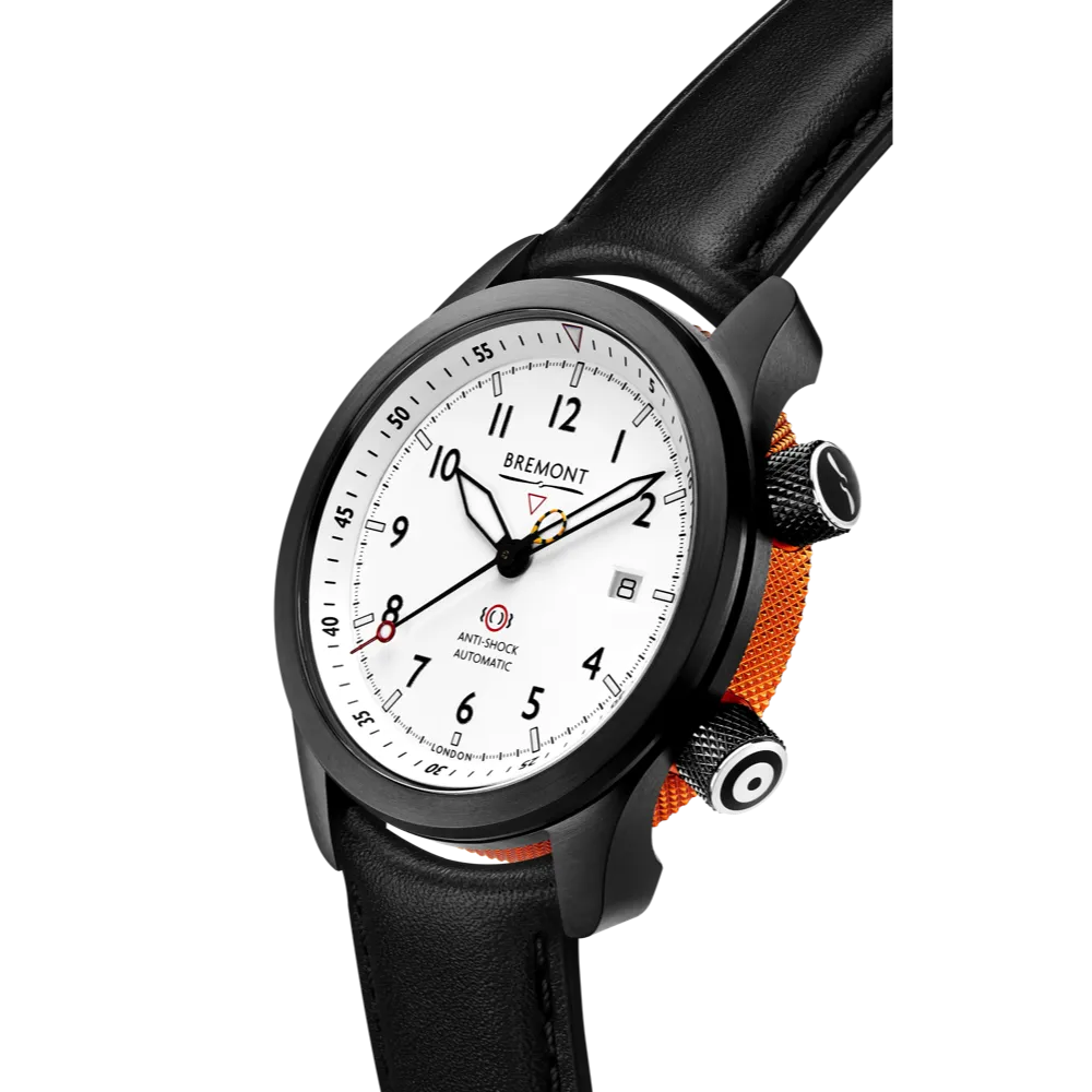 MBII Custom DLC, White Dial with Orange Barrel & Closed Case Back