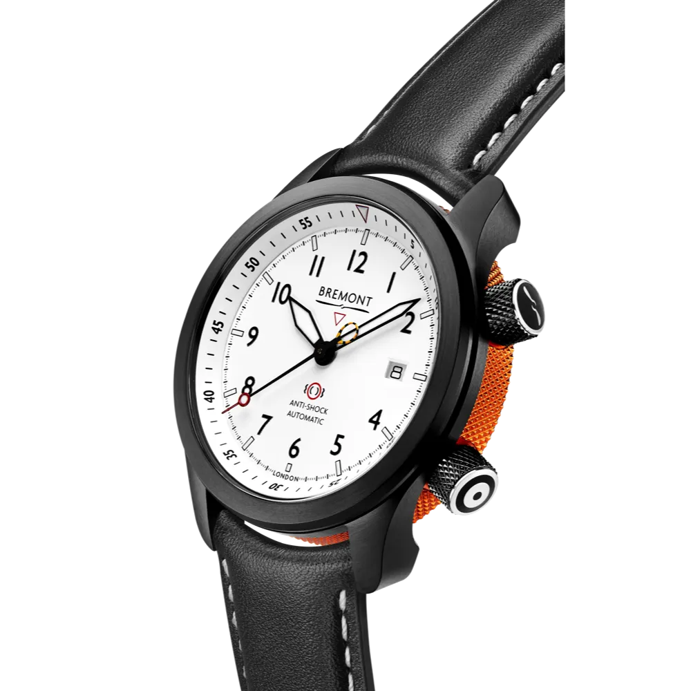 MBII Custom DLC, White Dial with Orange Barrel & Closed Case Back