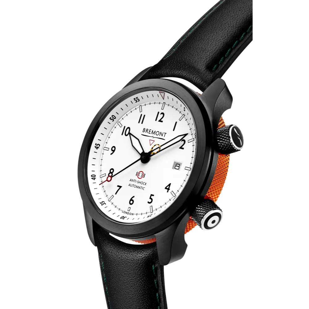 MBII Custom DLC, White Dial with Orange Barrel & Closed Case Back