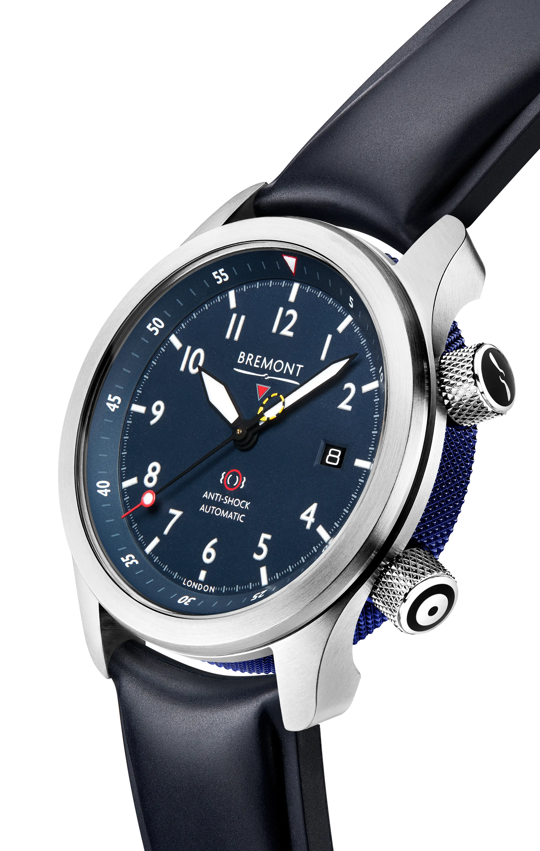 MBII Custom Stainless Steel, Blue Dial with Dark Blue Barrel & Closed Case Back