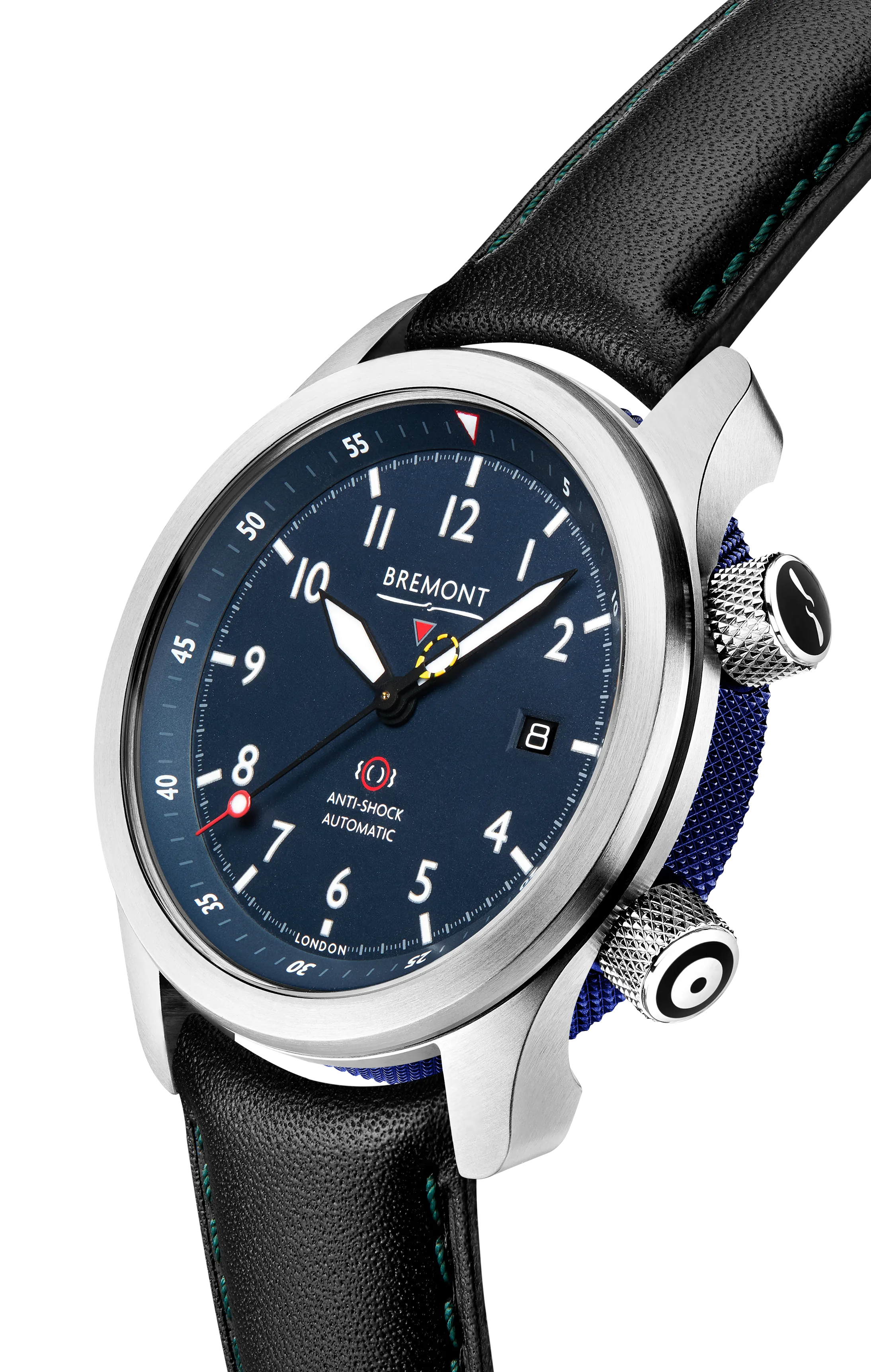 MBII Custom Stainless Steel, Blue Dial with Dark Blue Barrel & Closed Case Back