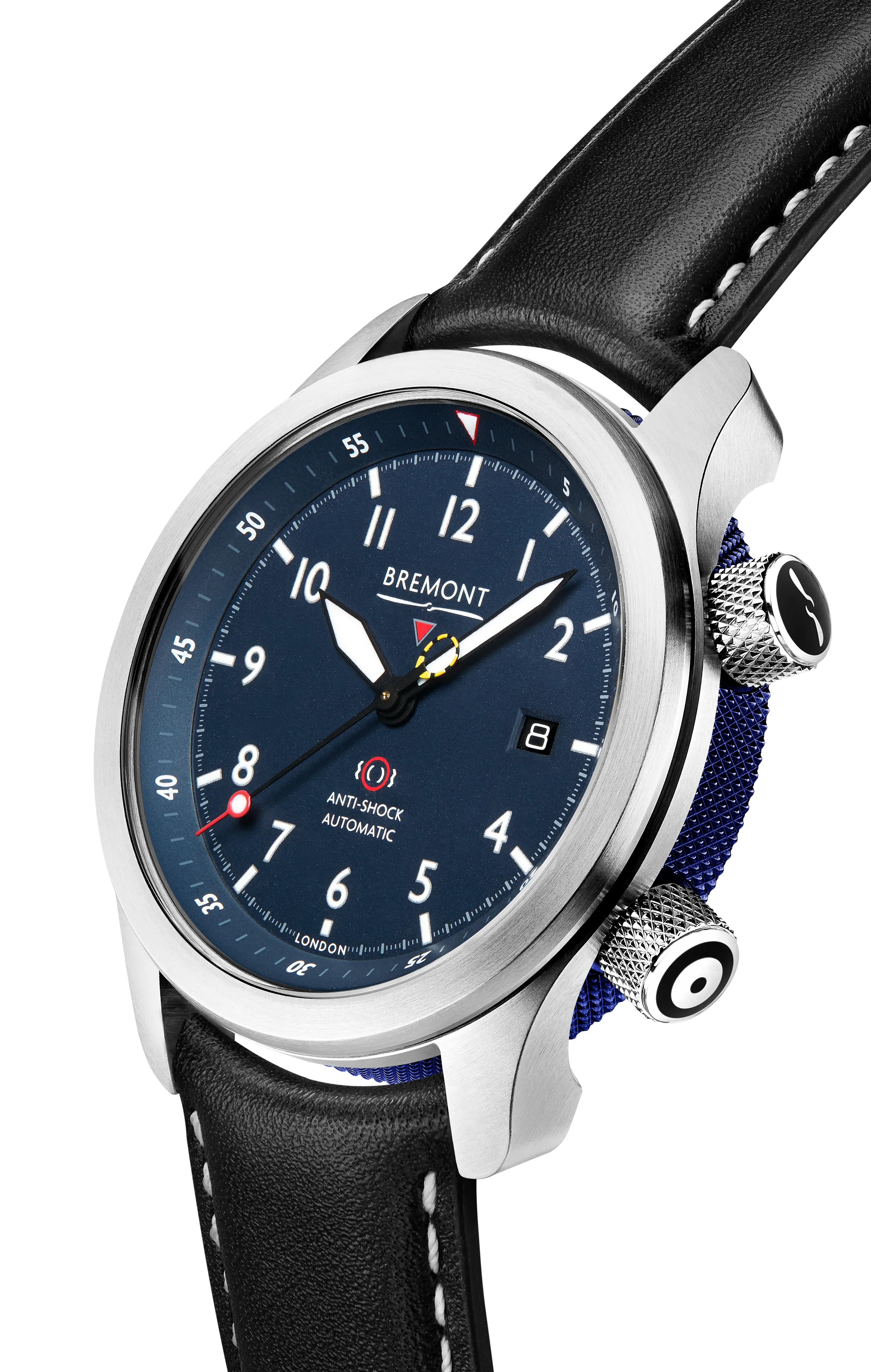 MBII Custom Stainless Steel, Blue Dial with Dark Blue Barrel & Closed Case Back