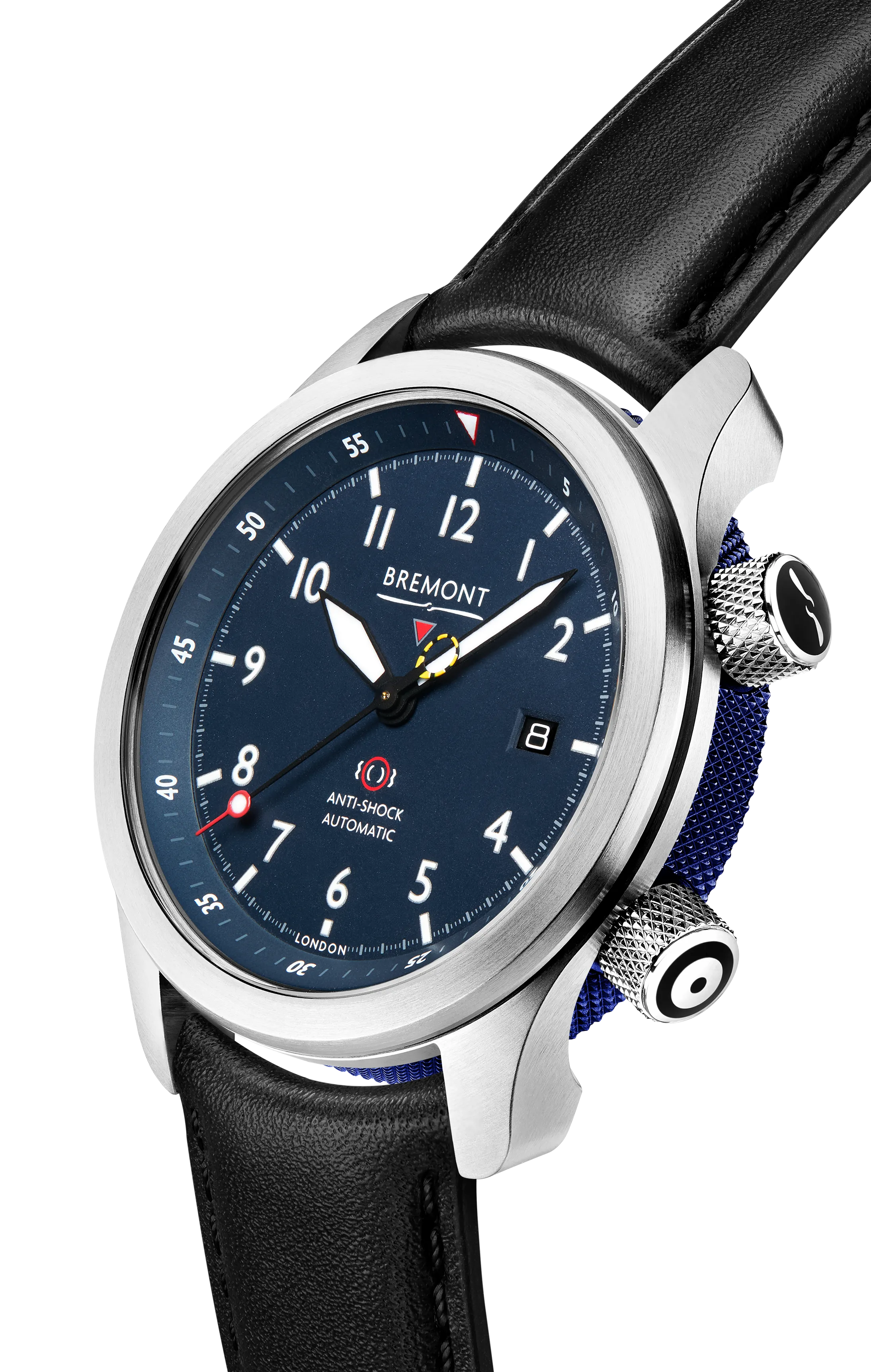 MBII Custom Stainless Steel, Blue Dial with Dark Blue Barrel & Closed Case Back