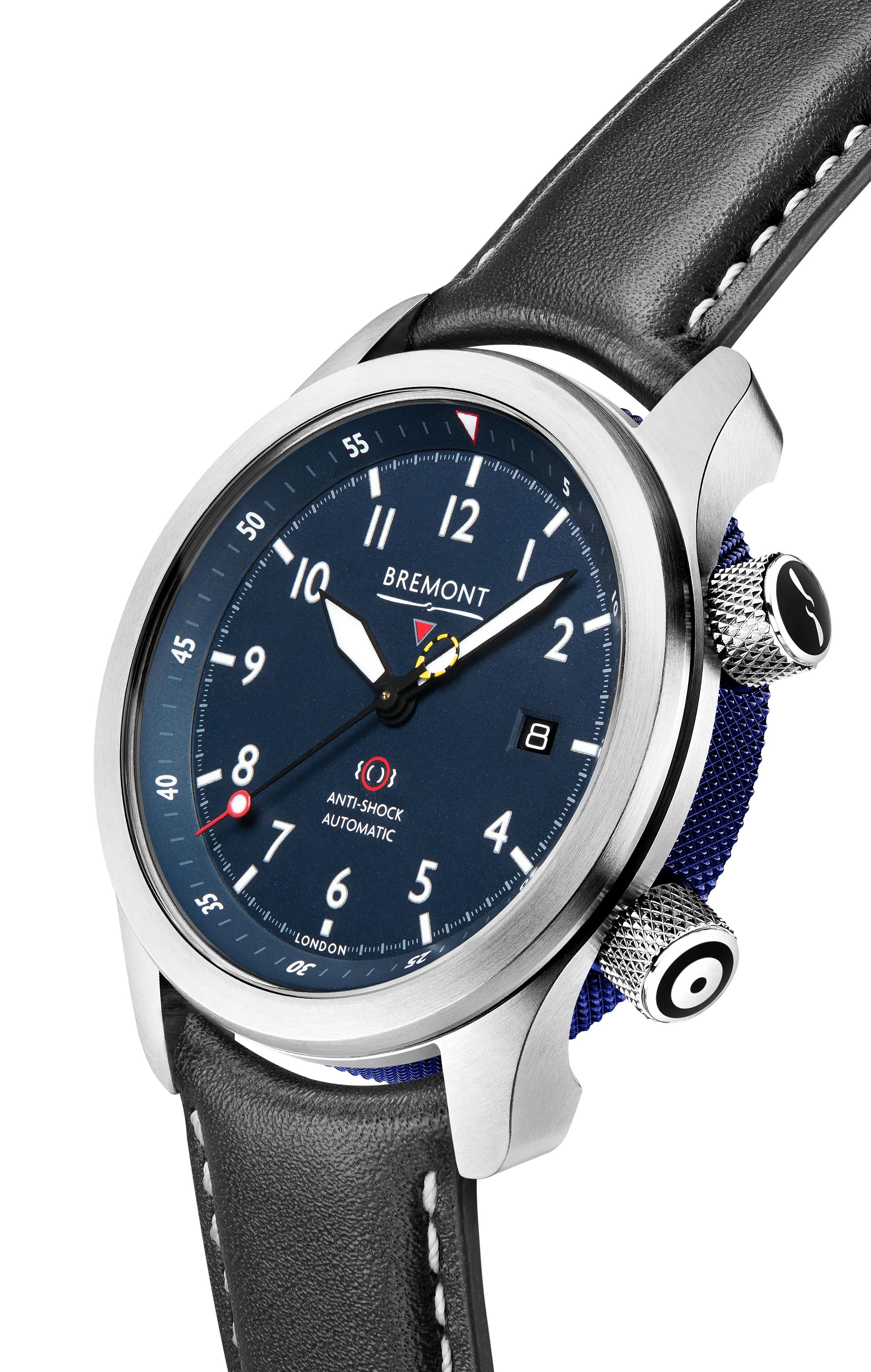 MBII Custom Stainless Steel, Blue Dial with Dark Blue Barrel & Closed Case Back